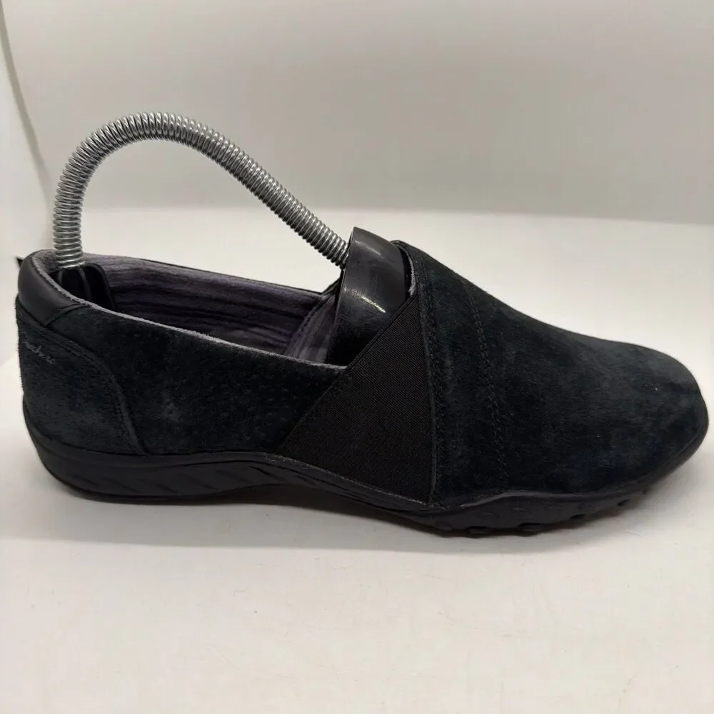 Skechers Breathe Easy Kindred Slip On Shoe Women Size 7 Relaxed Fit 100377 BLK
